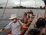 Click to enlarge paddling in Hilo Bay