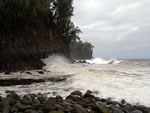 Click to enlarge Kolekole gulch river mouth near Hilo on the Island of Hawaii